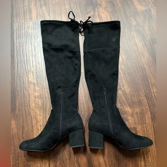 DSW Kelly & Katie Elegant Black Over-the-Knee Boots - Picture 2 of 6